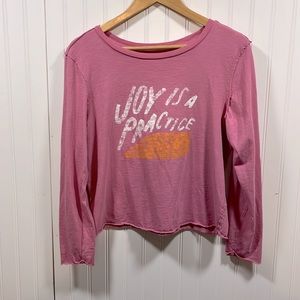 Anthropologie Patula cropped long sleeve shirt